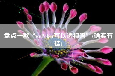 盘点一款“wePoker可以透视吗”(确实有挂)