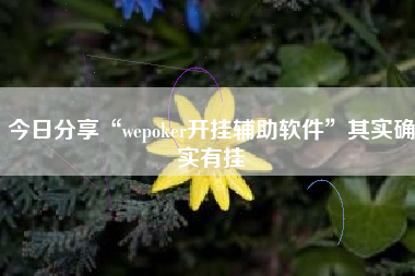 今日分享“wepoker开挂辅助软件	”其实确实有挂