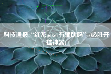 科技通报“红龙poker有辅助吗”(必胜开挂神器)