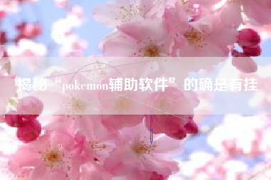 揭秘“pokemon辅助软件	”的确是有挂