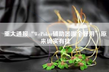 重大通报“WePoker辅助器哪个好用”原来确实有挂