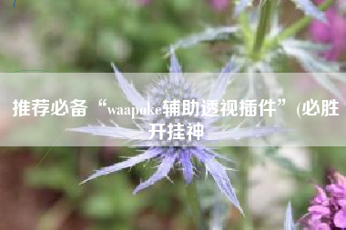推荐必备“waapoke辅助透视插件”(必胜开挂神