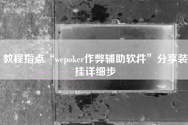 教程指点“wepoker作弊辅助软件”分享装挂详细步