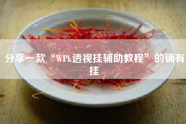 分享一款“WPk透视挂辅助教程”的确有挂