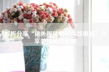 解析分享“德扑圈辅助软件效果图”分享装挂技巧步骤