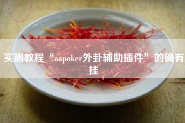 实测教程“aapoker外卦辅助插件”的确有挂