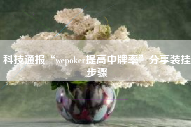 科技通报“wepoker提高中牌率”分享装挂步骤