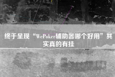 终于呈现“WePoker辅助器哪个好用”其实真的有挂