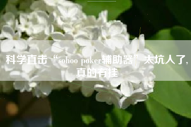 科学直击“sohoo poker辅助器”太坑人了,真的有挂