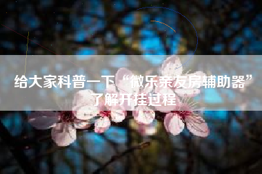 给大家科普一下“微乐亲友房辅助器”了解开挂过程